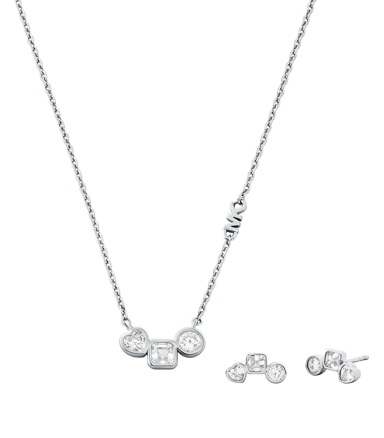 Michael Kors Půvabná souprava stříbrných šperků MKC1767SET (náhrdelník, náušnice)