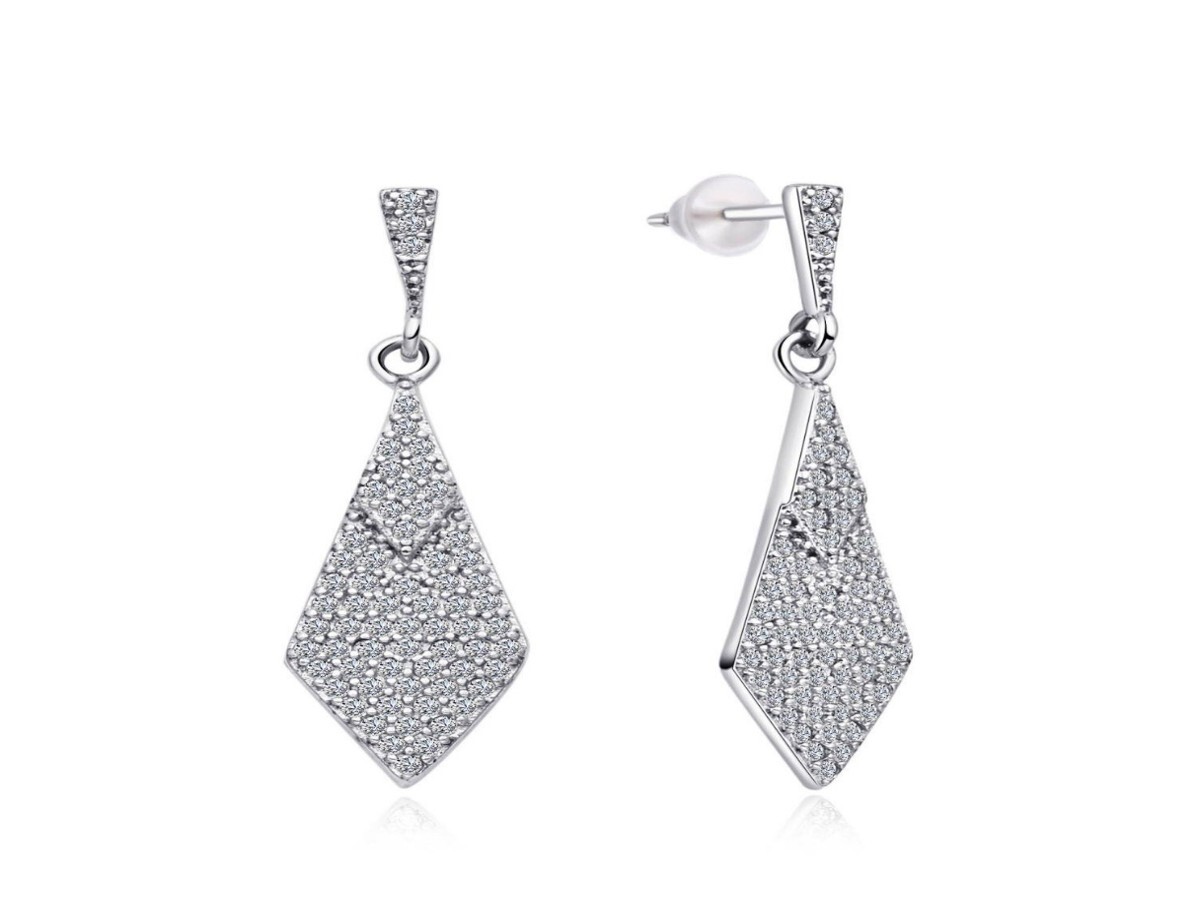 MOISS Stříbrné visací náušnice s kubickými zirkony E0002551