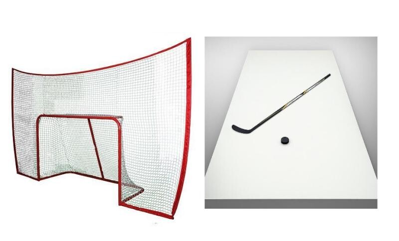 Merco Target FG skládací hokejová branka s postranní sítí + Sport365 střelecká deska 300x150x0,2 cm