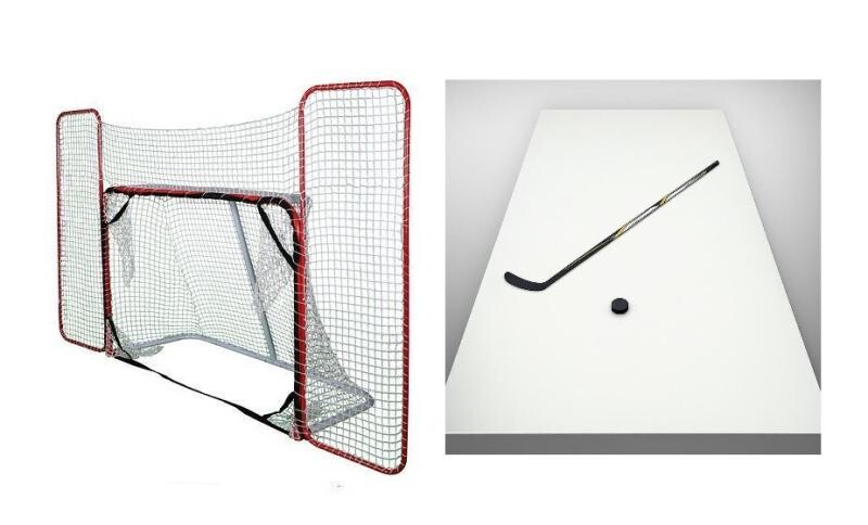 Merco Target hokejová branka skládací, s postranní sítí + Sport365 střelecká deska 300x150x0,2 cm