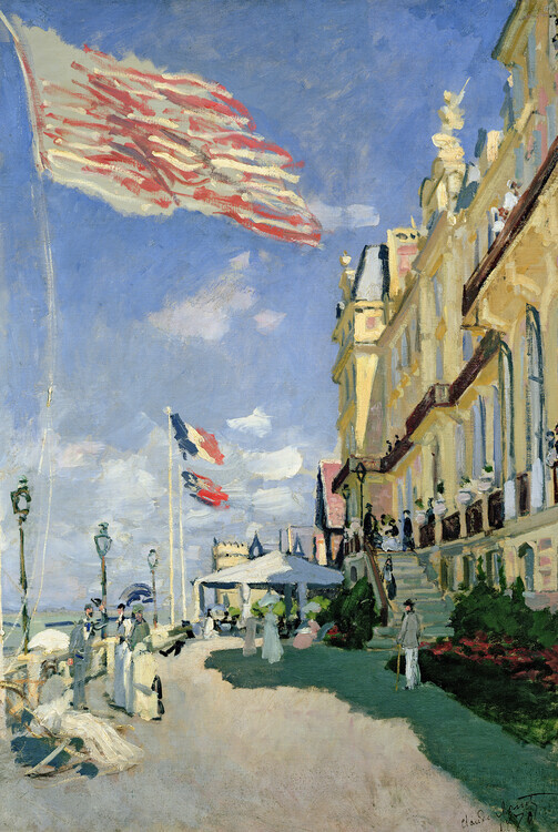 Claude Monet Obrazová reprodukce The Hotel des Roches Noires at Trouville (1870), Claude Monet, 26.7 × 40 cm