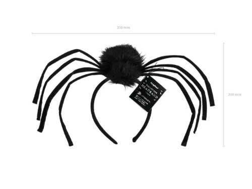 Čelenka pavouk – 19 x 32 cm, černá