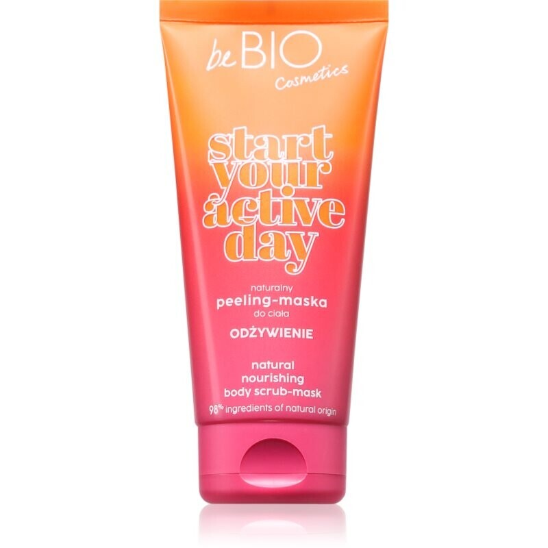 beBIO Start Your Active Day pečující tělový peeling 200 ml