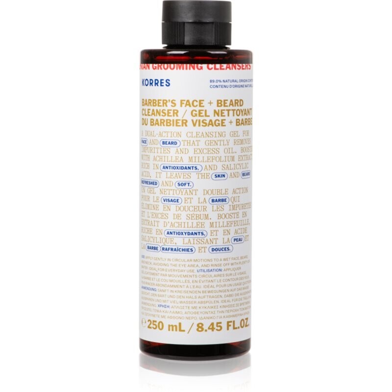 Korres Athenian Grooming čisticí gel na obličej a vousy 250 ml