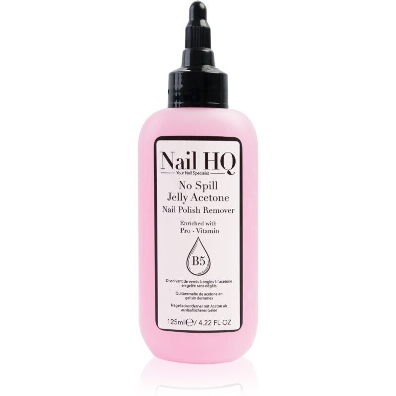 Nail HQ No Spill Jelly Acetone odlakovač na nehty s vitamínem E 125 ml