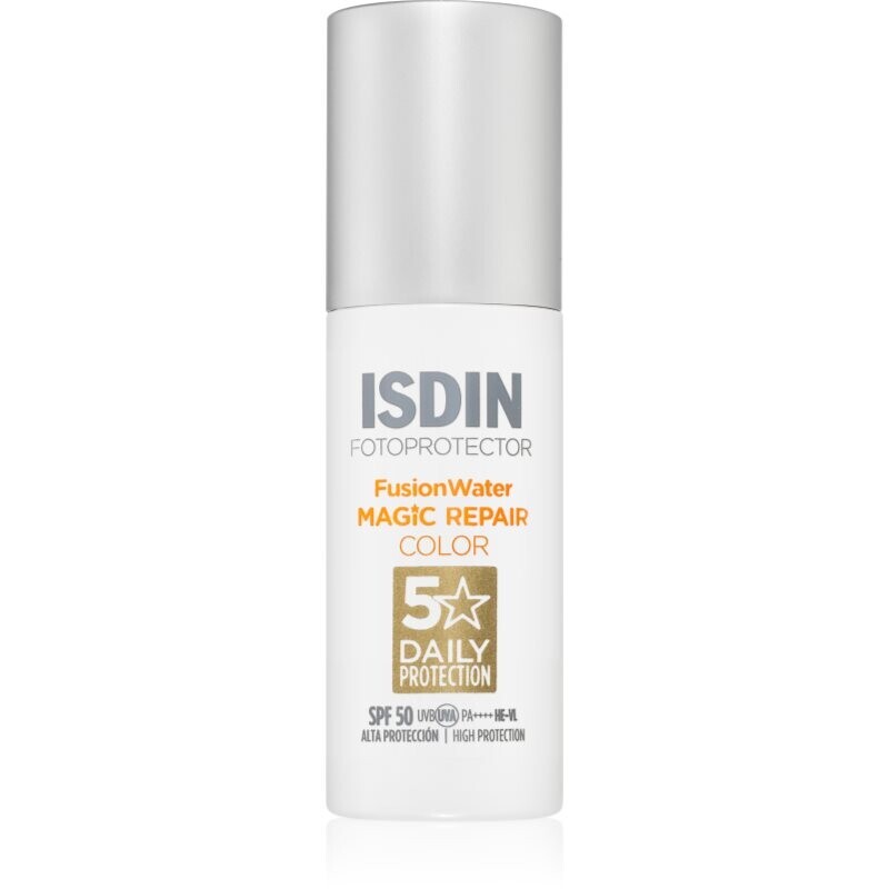 ISDIN Fotoprotector FusionWater Magic Repair Color ochranný tónovaný fluid na obličej SPF 50 50 ml
