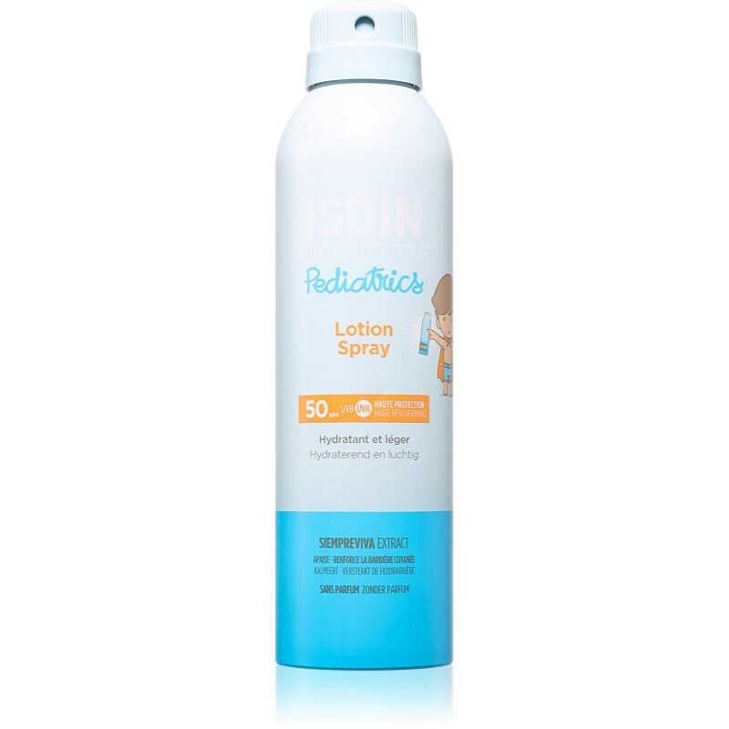 ISDIN Pediatrics Lotion Spray opalovací krém ve spreji pro děti SPF 50 250 ml