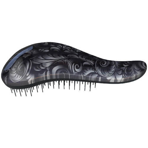 Dtangler Kartáč na vlasy s rukojetí Black Flower