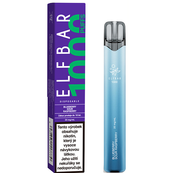 Elektronická cigareta jednorázová Elf Bar 1000 Blueberry Sour Raspberry 20mg/ml