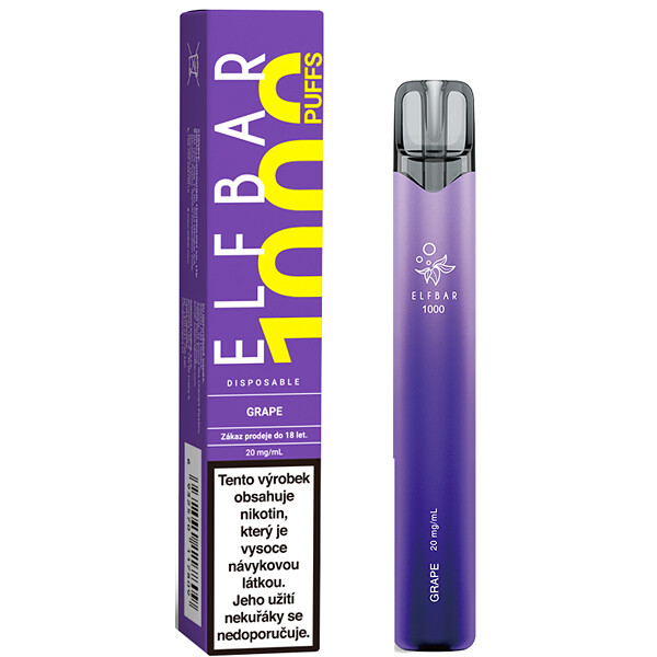 Elektronická cigareta jednorázová Elf Bar 1000 Grape 20mg/ml
