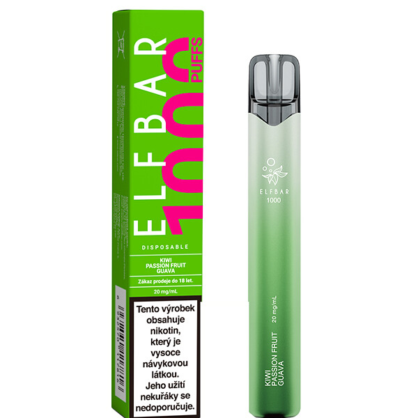 Elektronická cigareta jednorázová Elf Bar 1000 Kiwi Passion Fruit Guava 20mg/ml