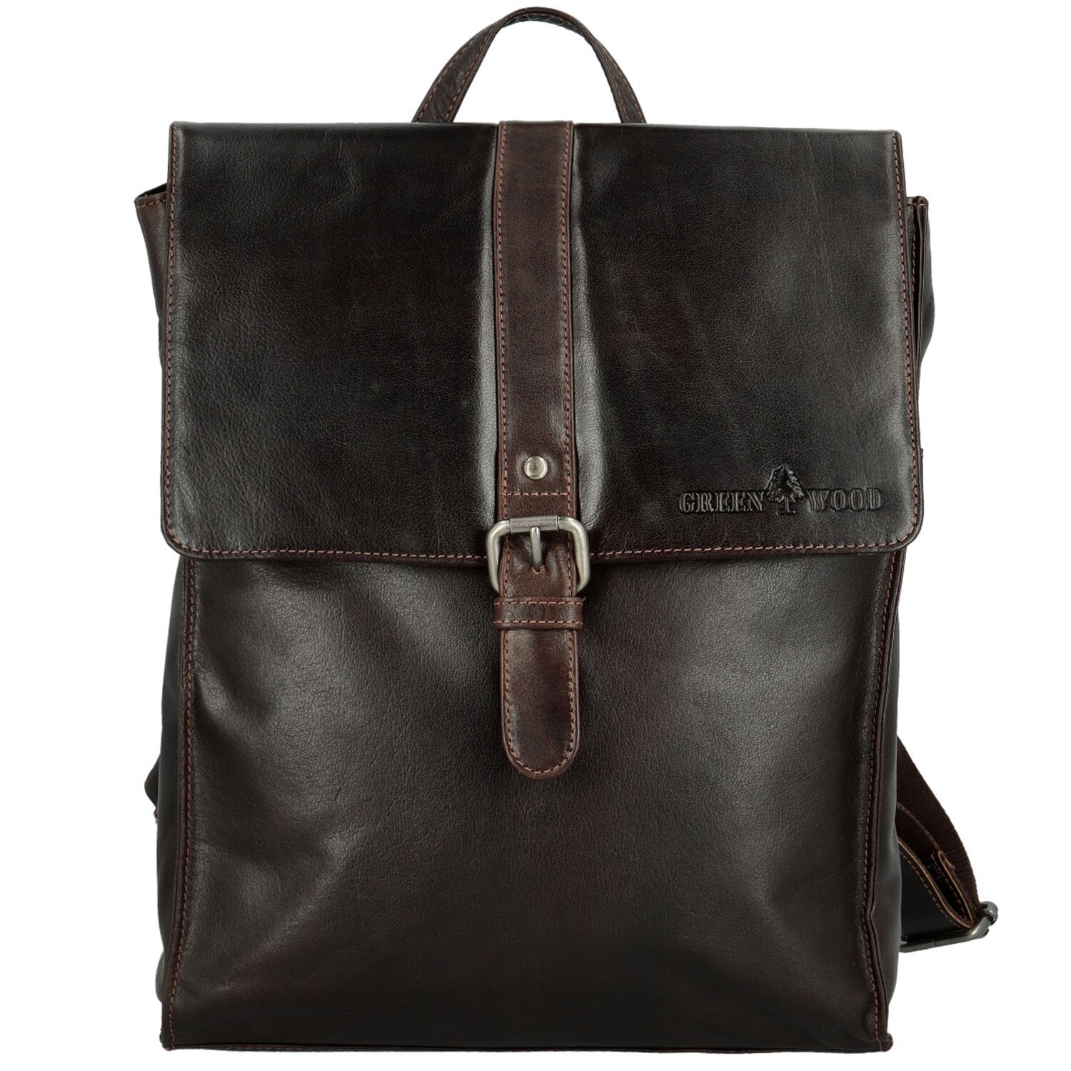 Luxusní kožený batoh GW Balqis, tmavě hnědý