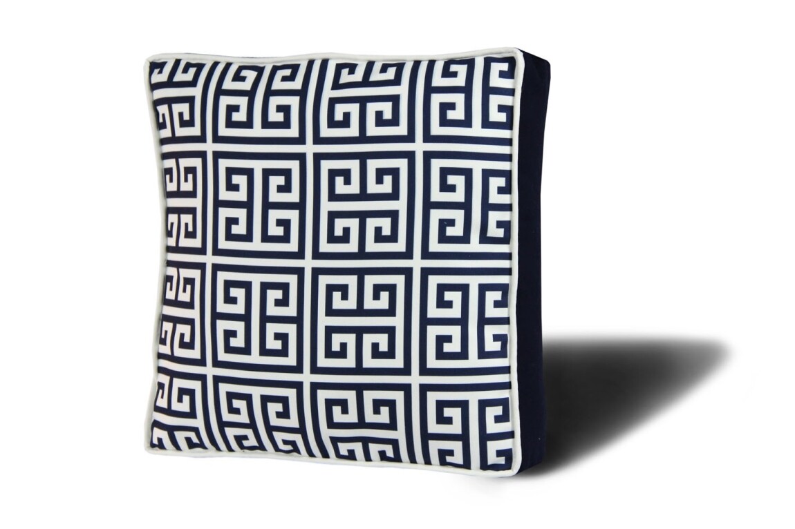 Dekorativní vzorovaný polštář, černobílý vzor, 42 x 42 cm - II. jakost, POUZE OSOBNÍ ODBĚR