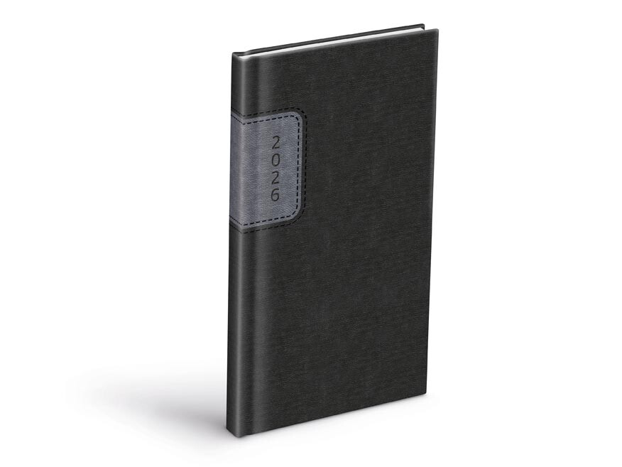 MFP 7781512 Diář 2026 T806 PU gray/dark gray 90x170mm
