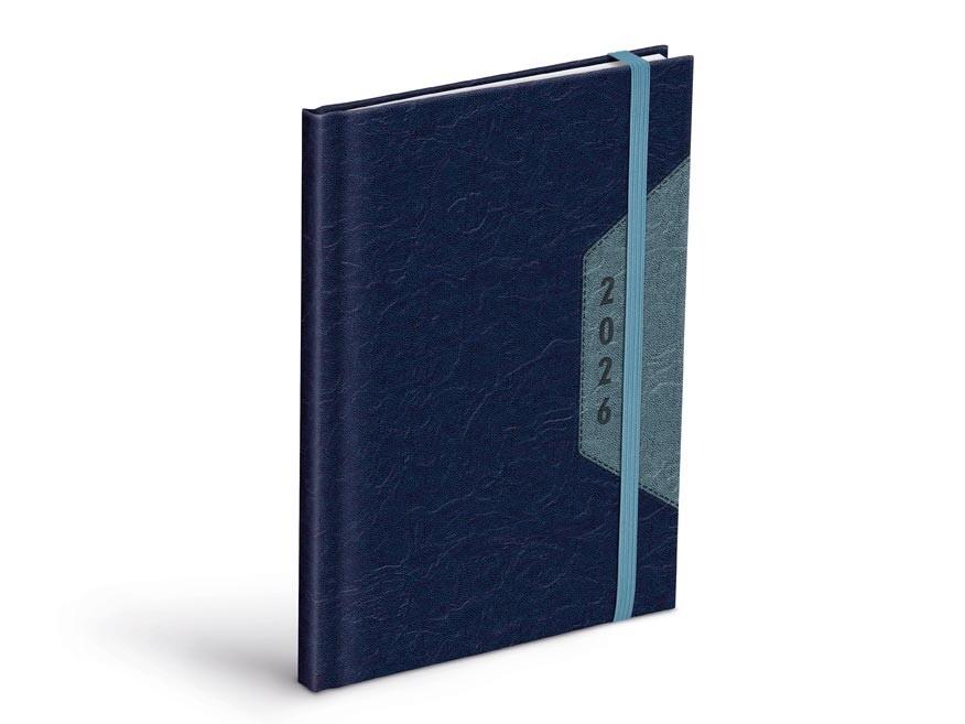 MFP 7781483 Diář 2026 T805 PU blue/gray s gumkou