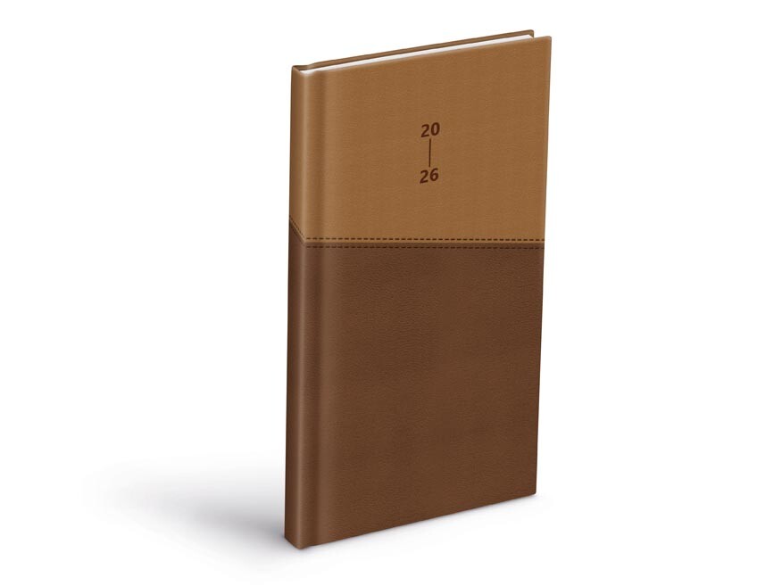 MFP 7781513 Diář 2026 T806 PU dark brown/beige 90x170mm