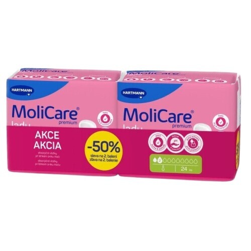 MoliCare Lady Pad inkontinenční dámské vložky 2 kapky duopack 2x12ks