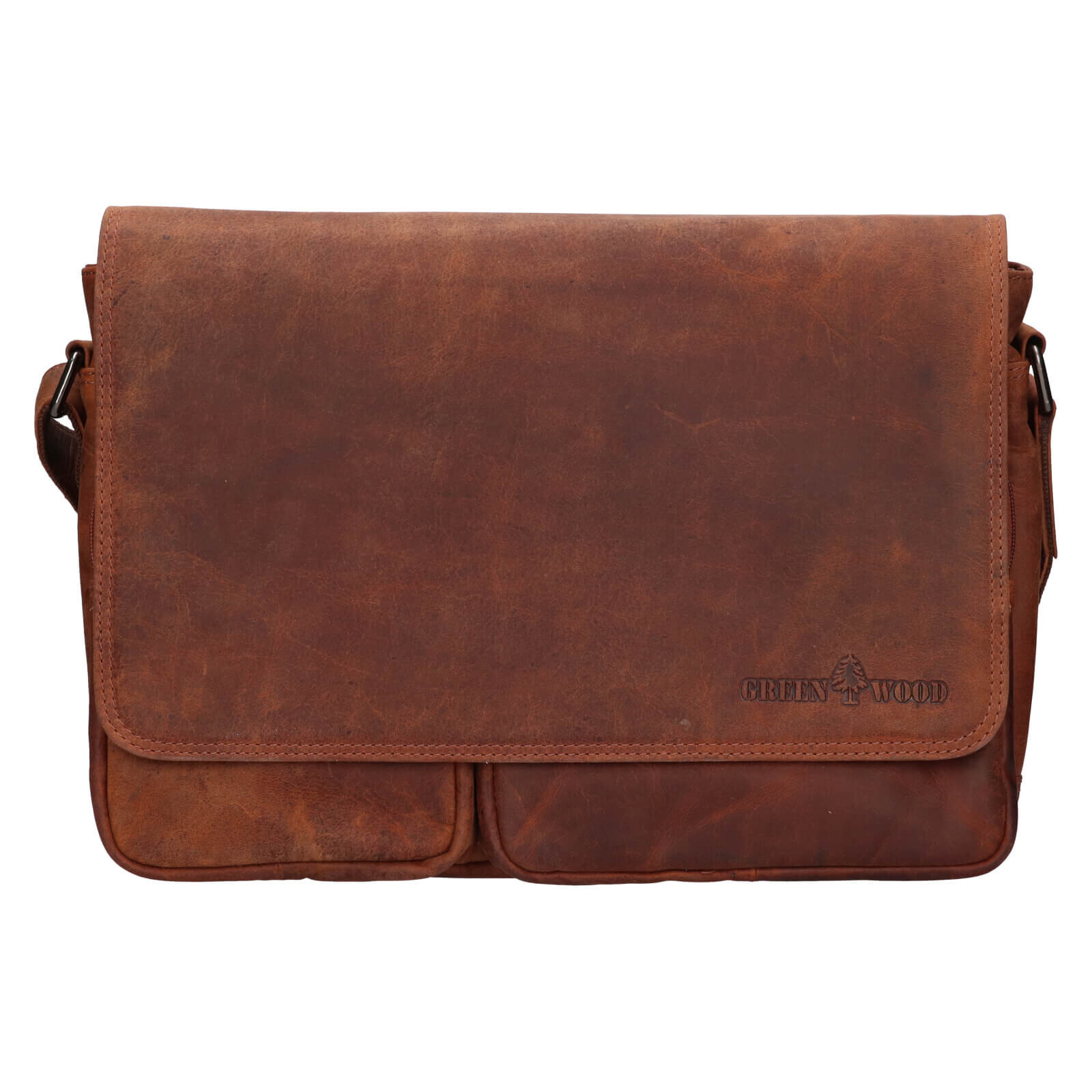 Pánská kožená taška přes rameno Greenwood Josh - hnědá