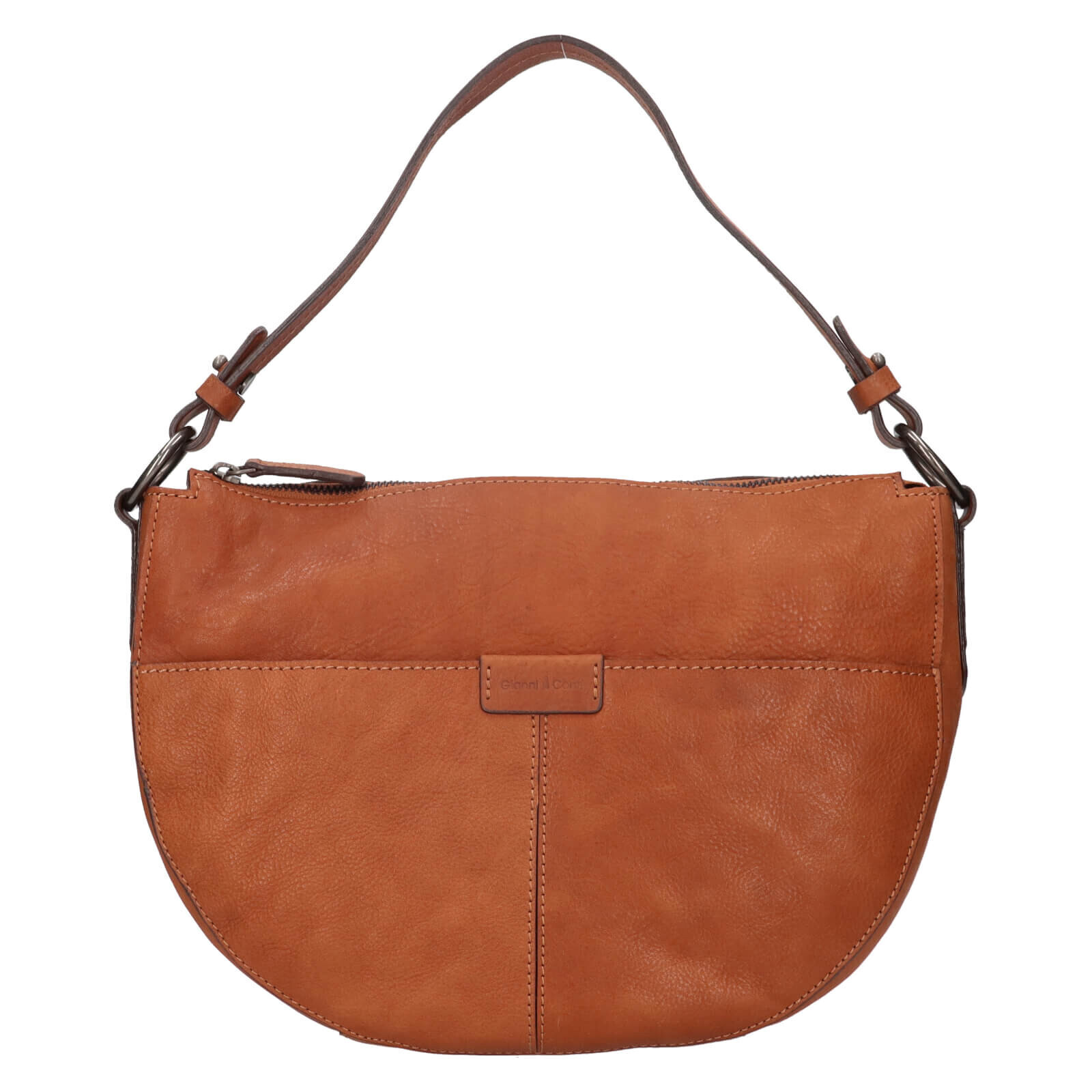 Dámská kožená kabelka Gianní Conti Market - koňak
