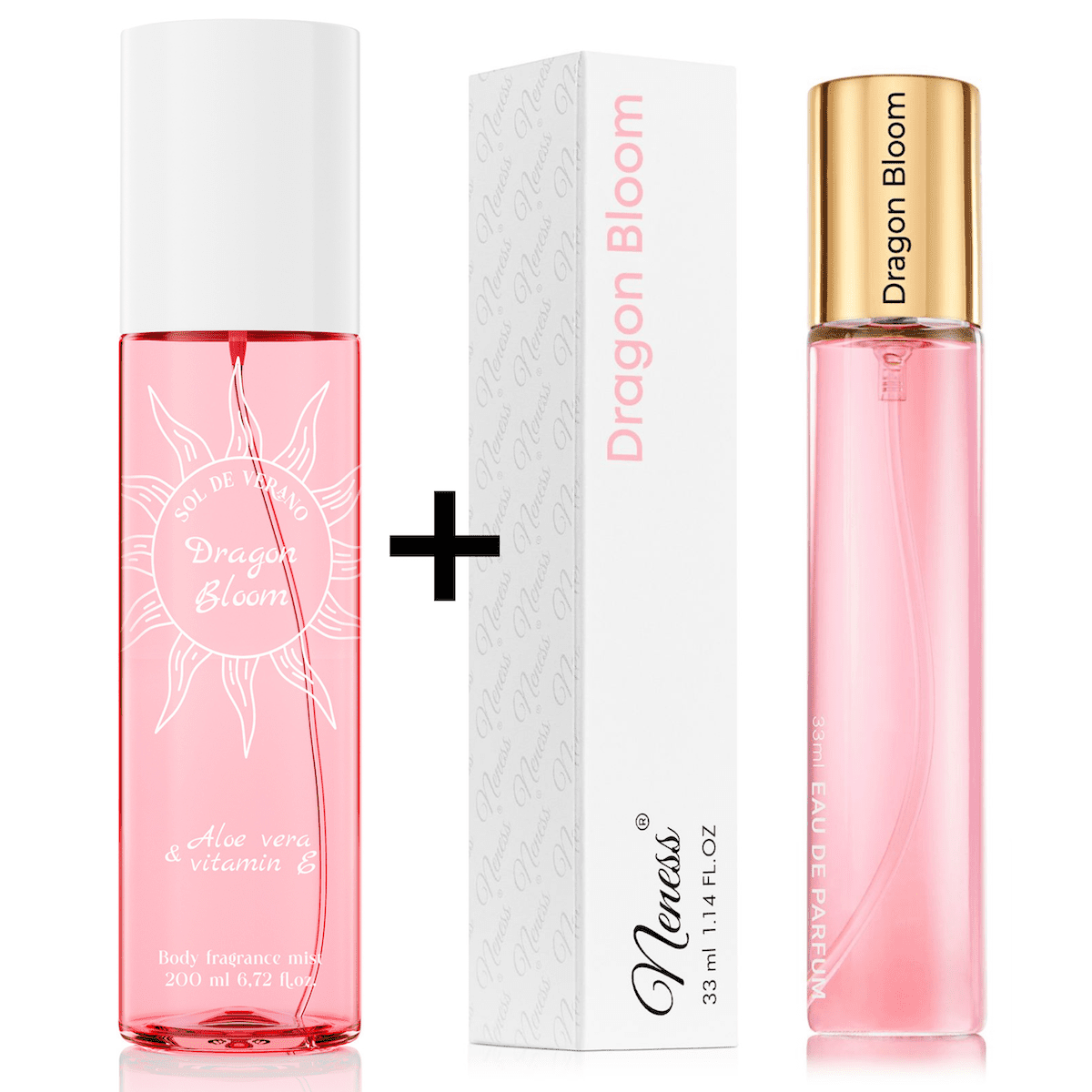 Neness Dragon Bloom výhodná sada tělový sprej + parfémovaná voda pro ženy 200ml + 33ml