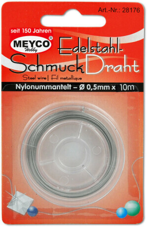 Drát v nylonu stříbrný