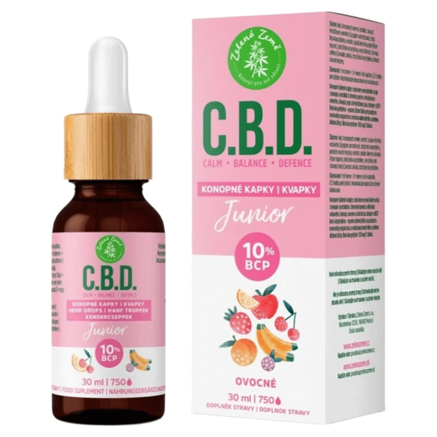 ZELENÁ ZEMĚ C.B.D. Konopné kapky s BCP Junior 30 ml