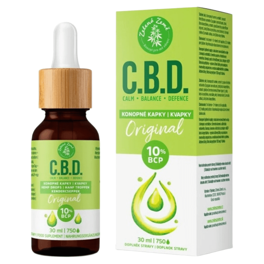 ZELENÁ ZEMĚ C.B.D. Konopné kapky s BCP Original 30 ml