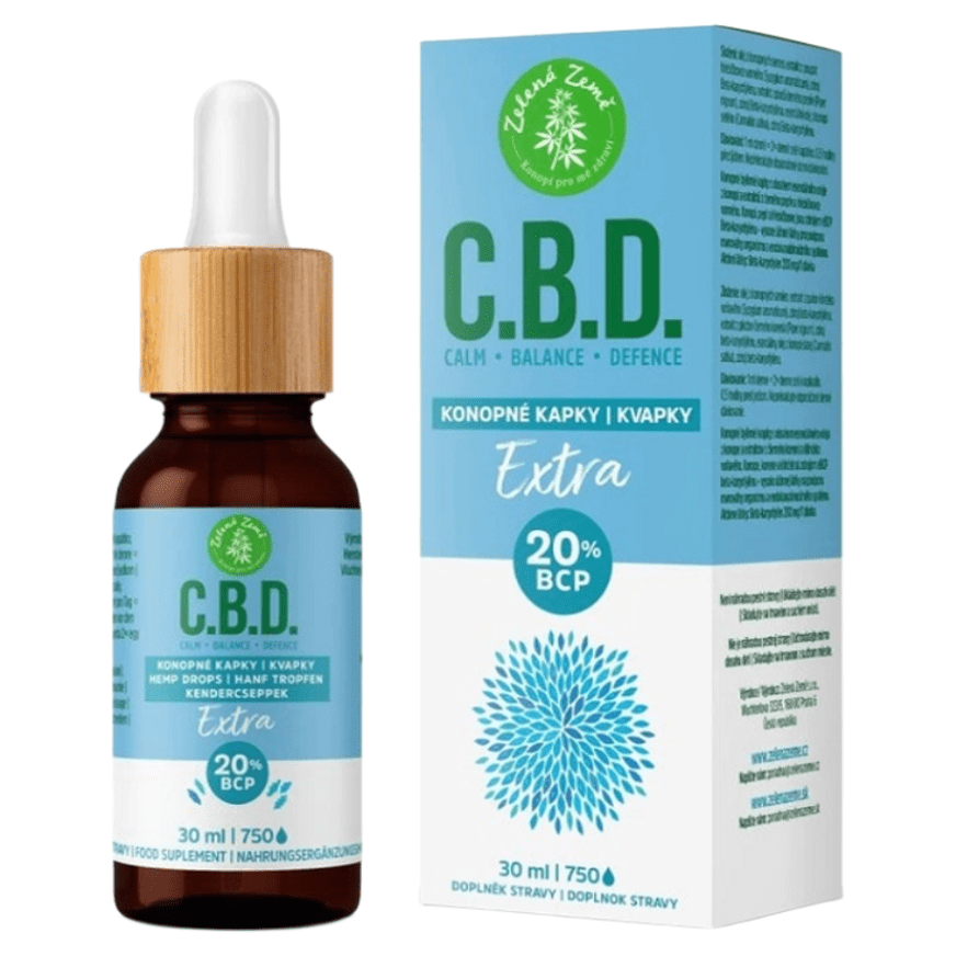 ZELENÁ ZEMĚ C.B.D. Konopné kapky s BCP Extra 30 ml