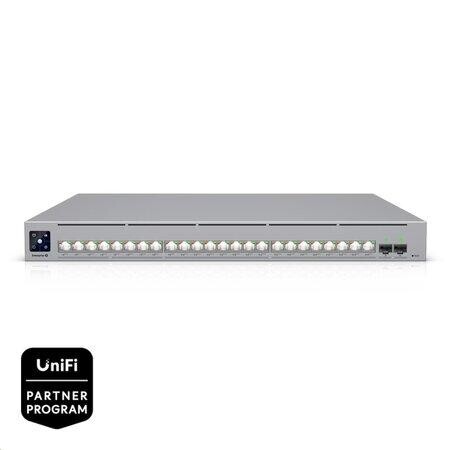 Ubiquiti Enterprise Campus 24 PoE - 24-port PoE switch, 16x 10GbE + 8x 2,5GbE + 2x 25Gb SFP28, power budget 1050W, RP, ECS-24-PoE-EU
