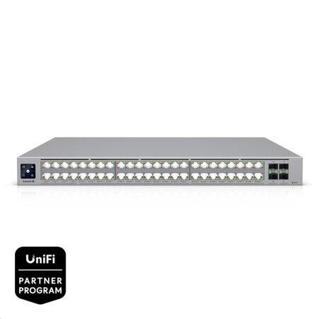 Ubiquiti Enterprise Campus 48 PoE - 48-port PoE switch, 32x 10GbE + 16x 2,5GbE + 4x 25Gb SFP28, power budget 2150W, RP, ECS-48-PoE-EU