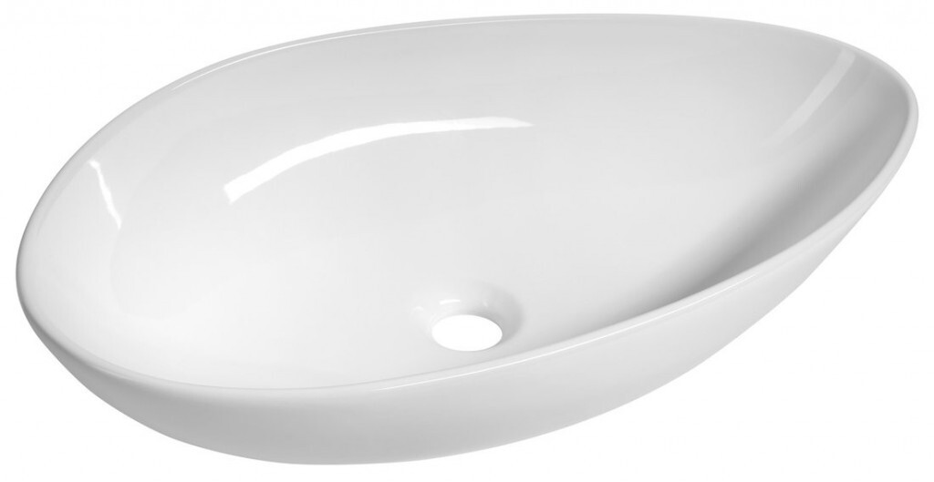 SAPHO OVALI keramické umyvadlo 61x34cm, bílá TU0721