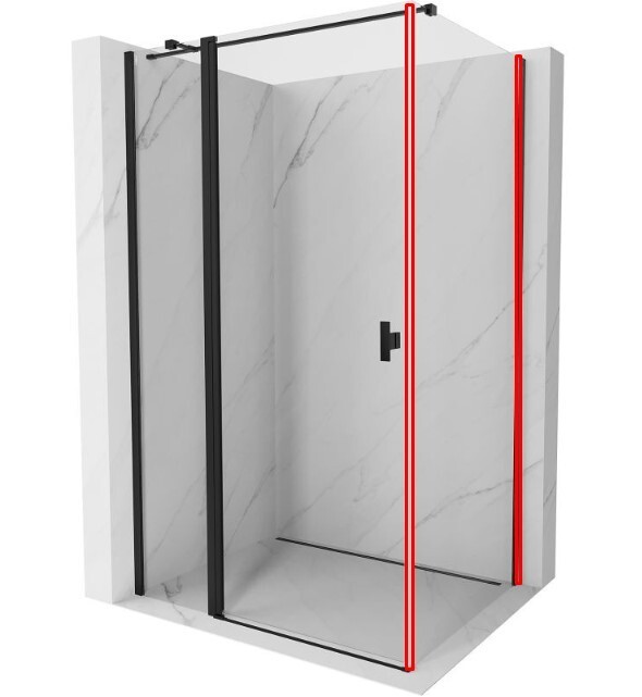 MEXEN MIST nástěnný profil, černá 8A0-00-70