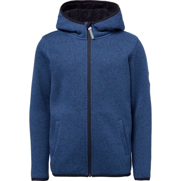 Lewro ZAN Chlapecká fleecová mikina svetrového vzhledu, tmavě modrá, velikost 152-158