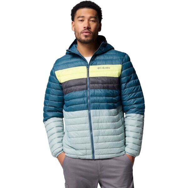 Columbia POWDER PASS HOODED JACKET Pánská outdoorová bunda, modrá, velikost