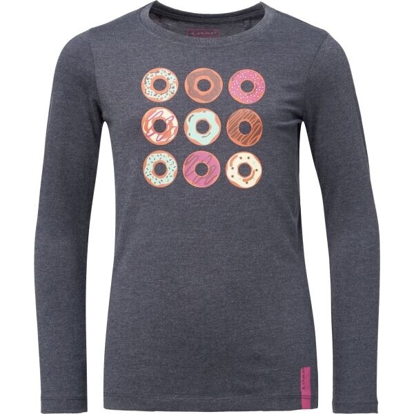 LOAP BIDORA Dívčí fashion tričko, tmavě šedá, velikost 146-152