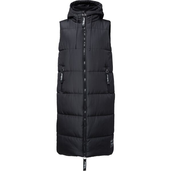 Willard ULYSS Dlouhá dámská prošívaná vesta, černá, velikost