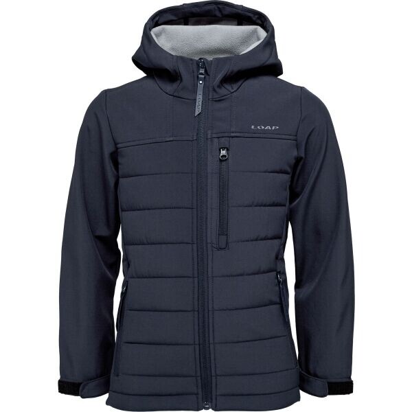 LOAP LODUR Dětská softshellová bunda, tmavě modrá, velikost 158-164