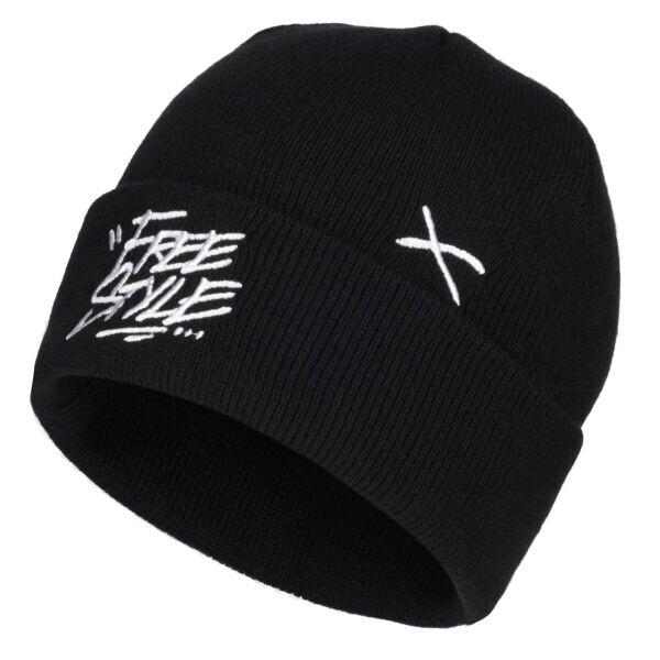 Lewro CAVEN Chlapecká pletená čepice, černá, velikost 8-11Y