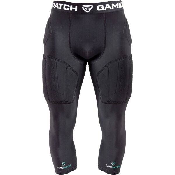 GAMEPATCH PADDED 3/4 TIGHTS PRO+ Kompresní unisex legíny, černá, velikost