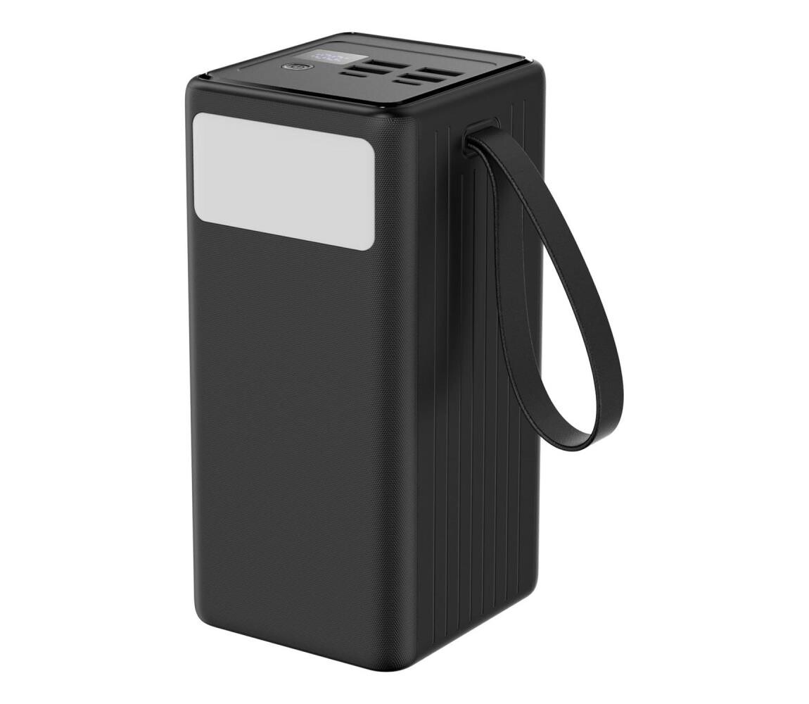 Power Bank 60000 mAh 65W PD 4xUSB-A + 2xUSB-C s LED svítilnou a USB-C kabelem 1m
