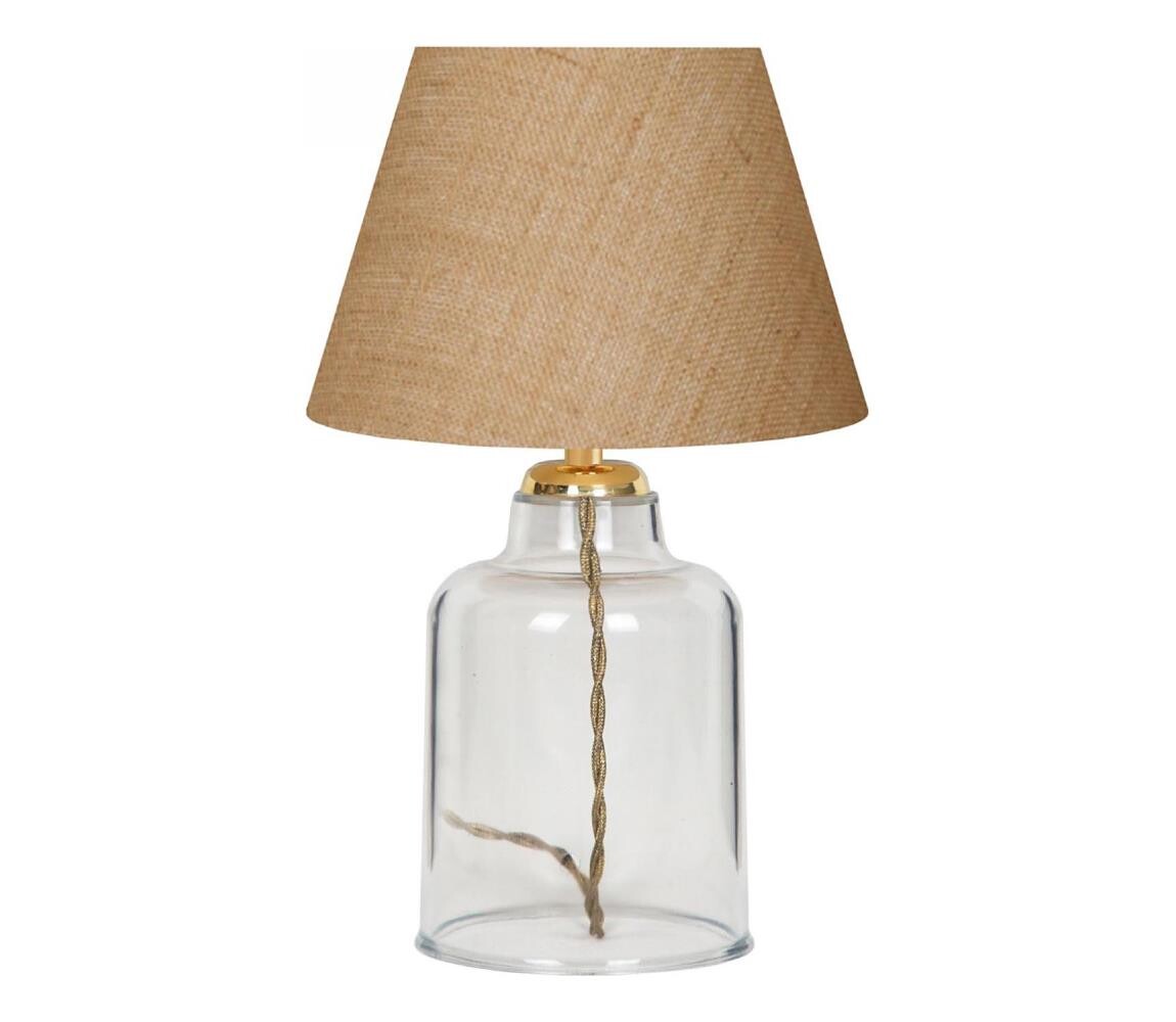 Stolní lampa AYD 1xE27/40W/230V hnědá/čirá