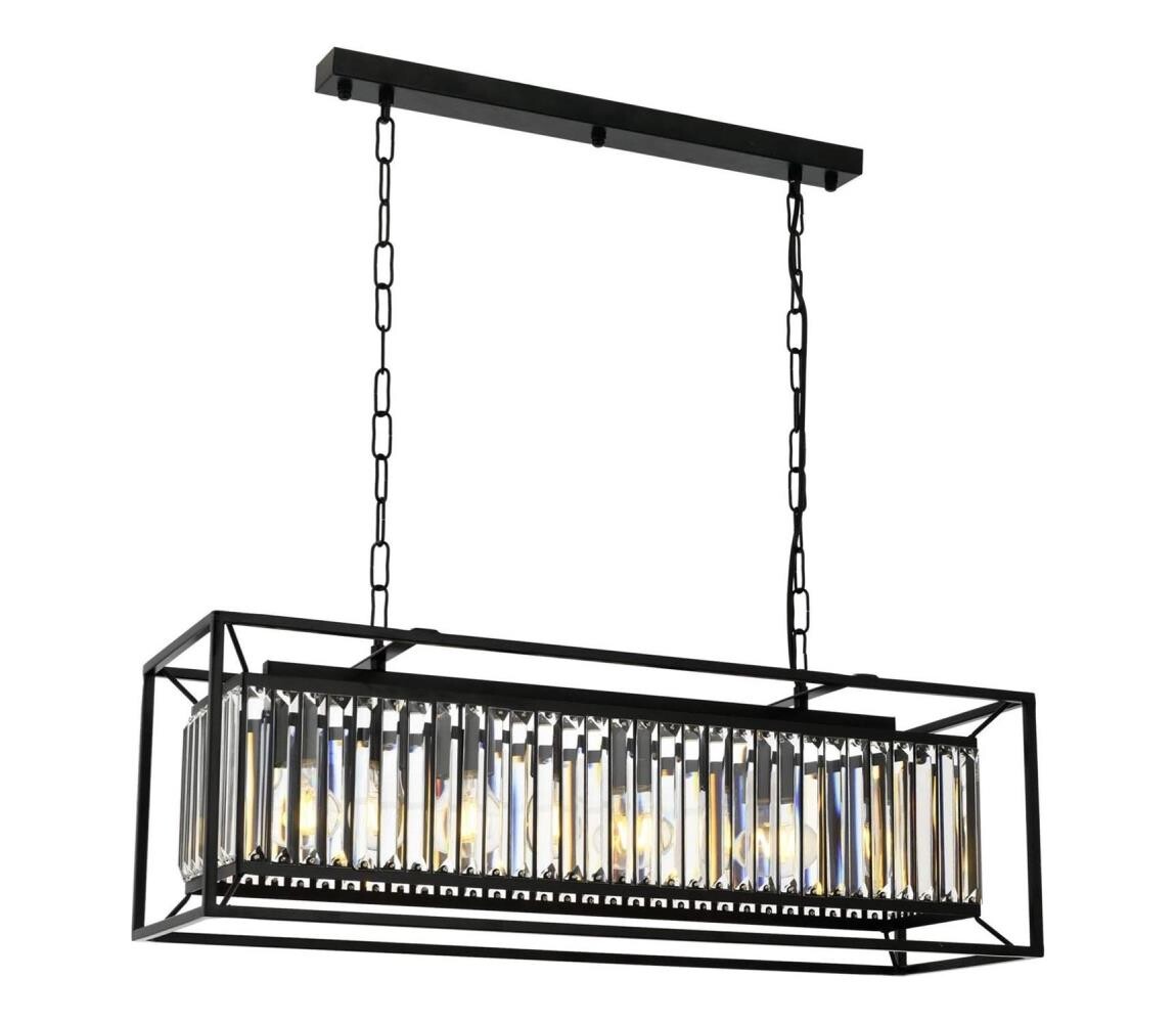 Lustr na řetězu PUNE 4xE27/40W/230V černá