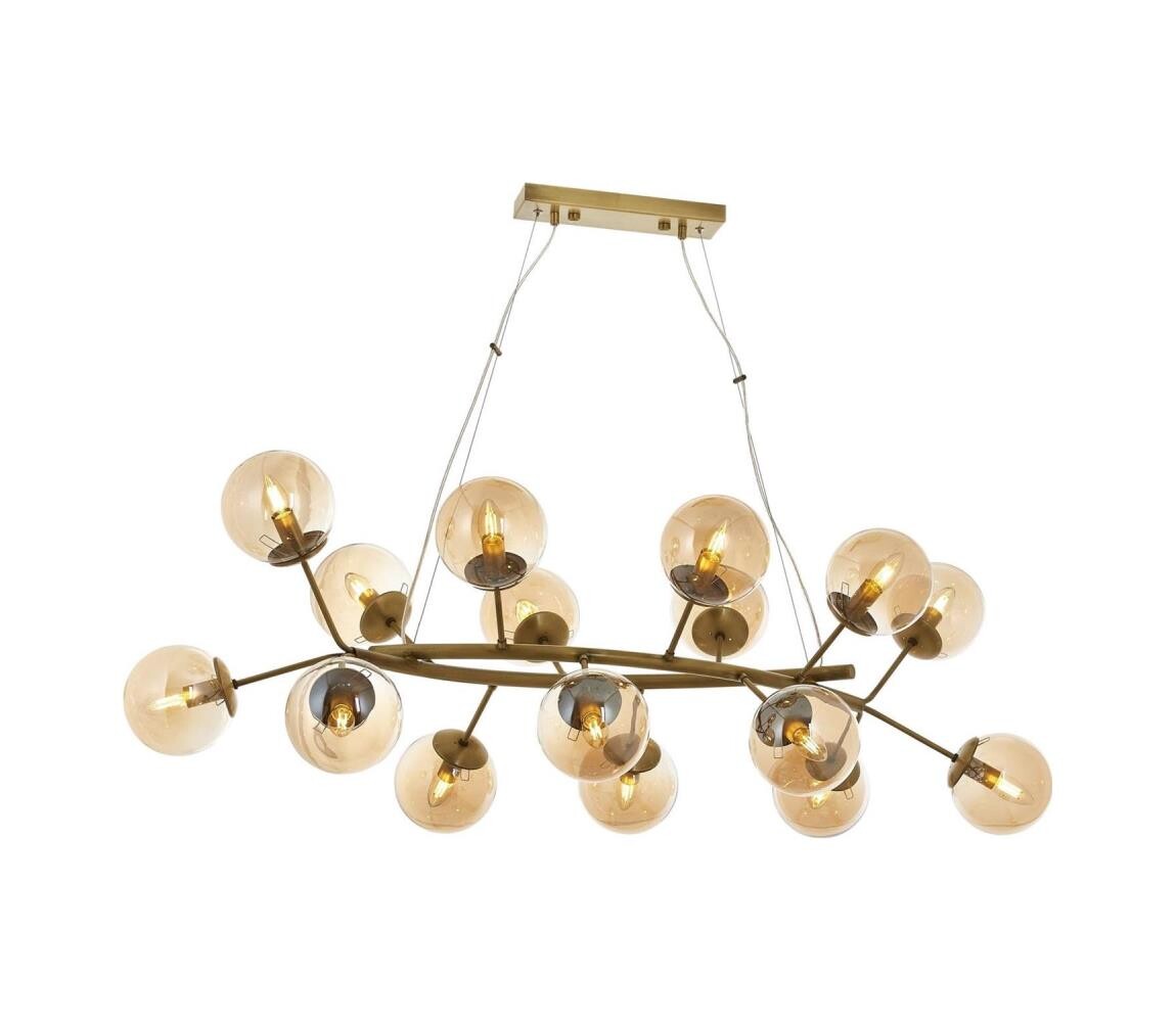 Lustr na lanku VARANA 16xE14/40W/230V bronzová