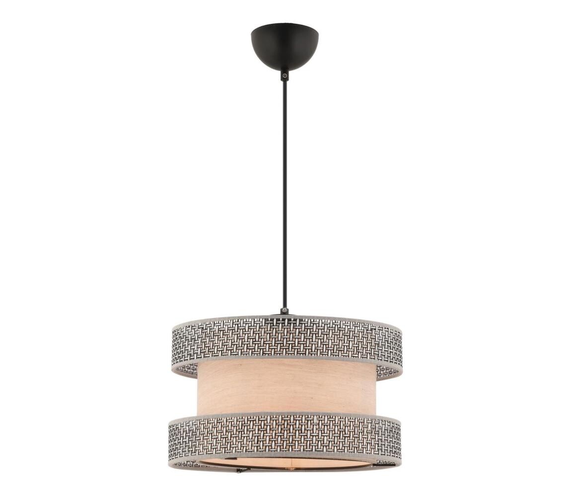 Lustr na lanku HALO 1xE27/60W/230V béžová/šedá