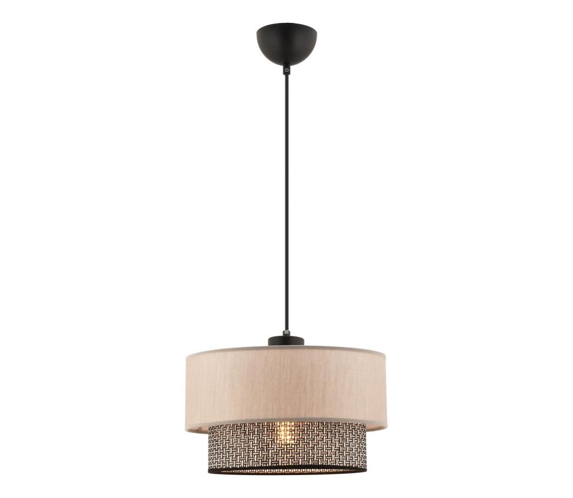 Lustr na lanku ECHO 1xE27/60W/230V béžová/šedá