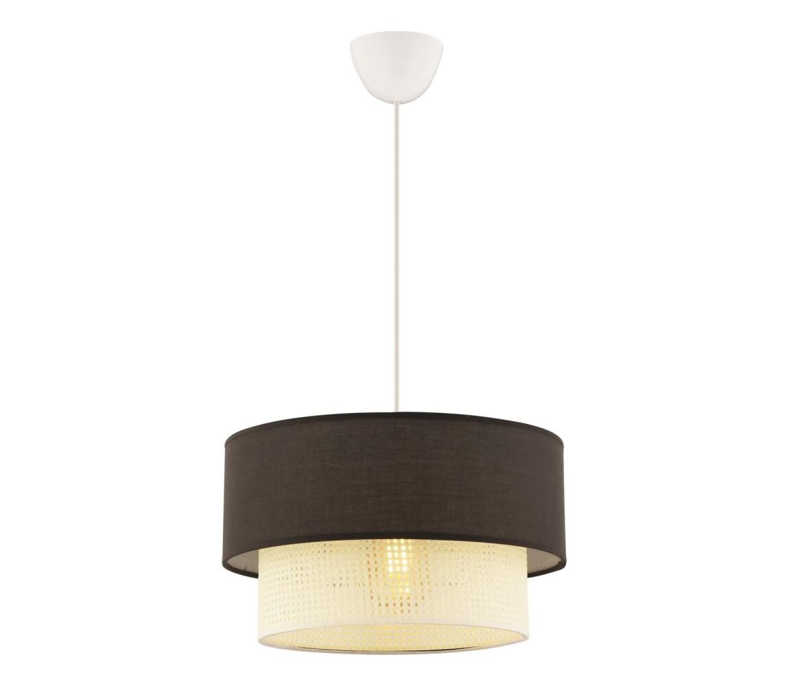 Lustr na lanku ECHO 1xE27/60W/230V hnědá/krémová