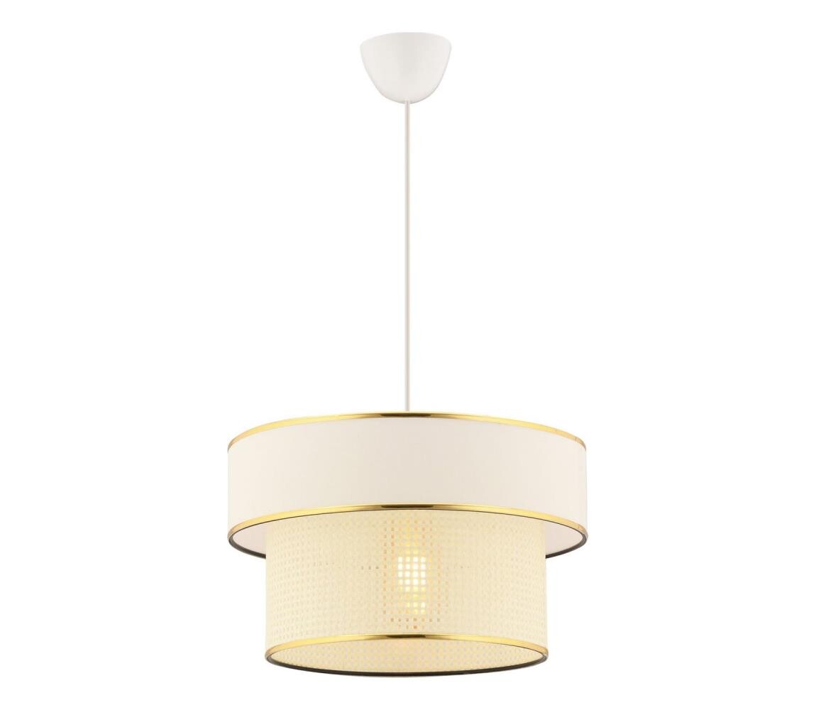 Lustr na lanku ERO 1xE27/60W/230V krémová/zlatá