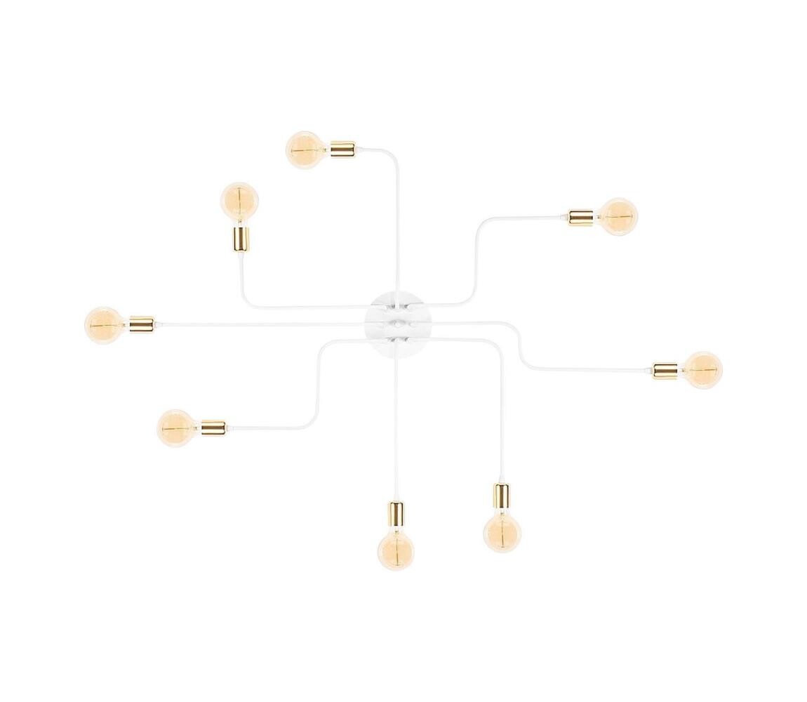 Přisazený lustr TRUVA 8xE27/40W/230V bílá/zlatá