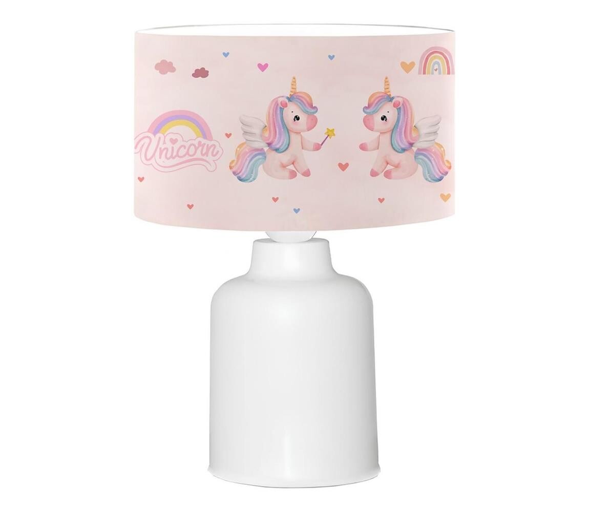 Dětská lampička CANDY 1xE27/40W/230V růžová/bílá