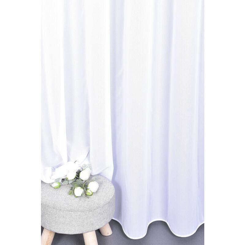 Záclona mušelín, Elegance s olůvkem, bílá 170 cm